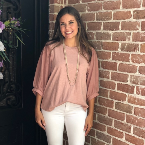 Umgee Tops - ⭐️ last one ⭐️umgee mauve 3/4 puff sleeve top S